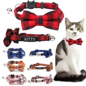 coleira de gato personalizada com fivela de segurança