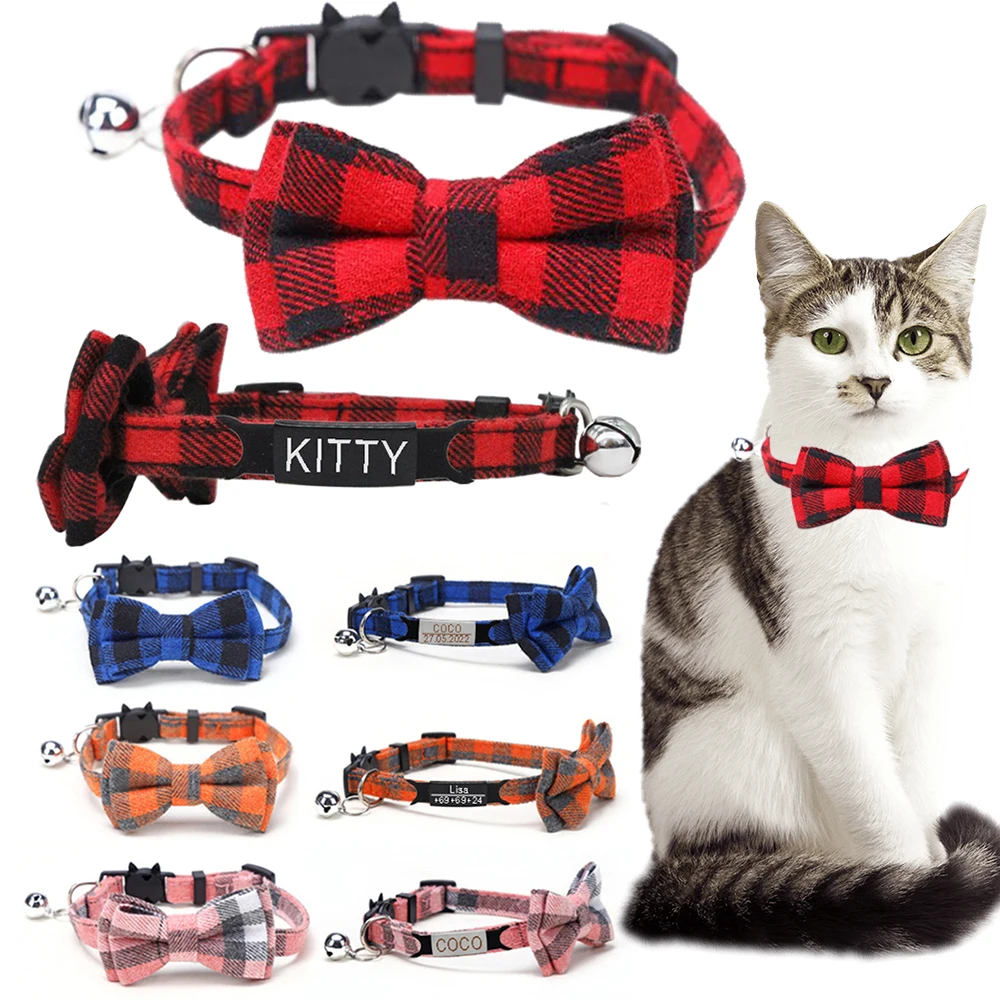 coleira de gato personalizada com fivela de segurança