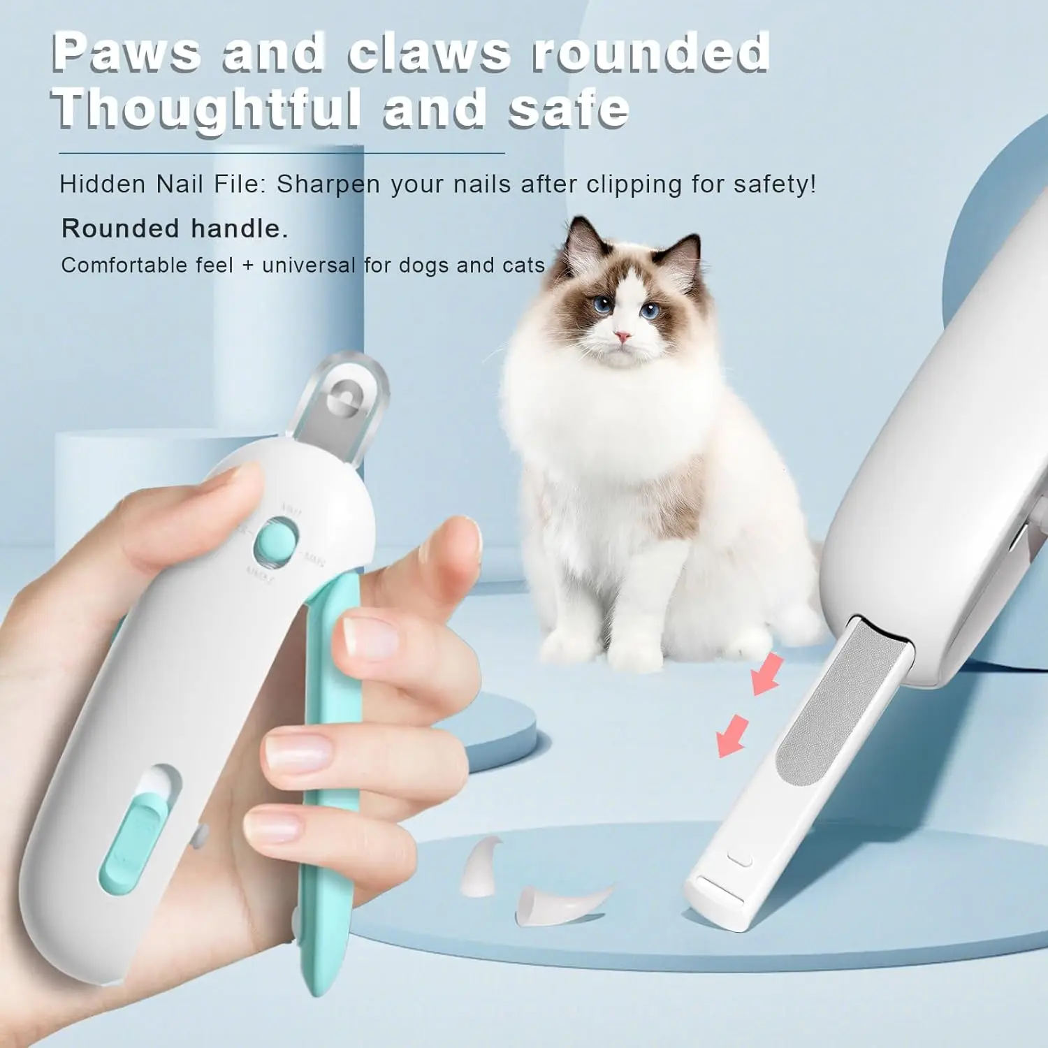 Cortador de Unhas para Cães e Gatos Pequenos e Grandes Ajustável - Imagem 3