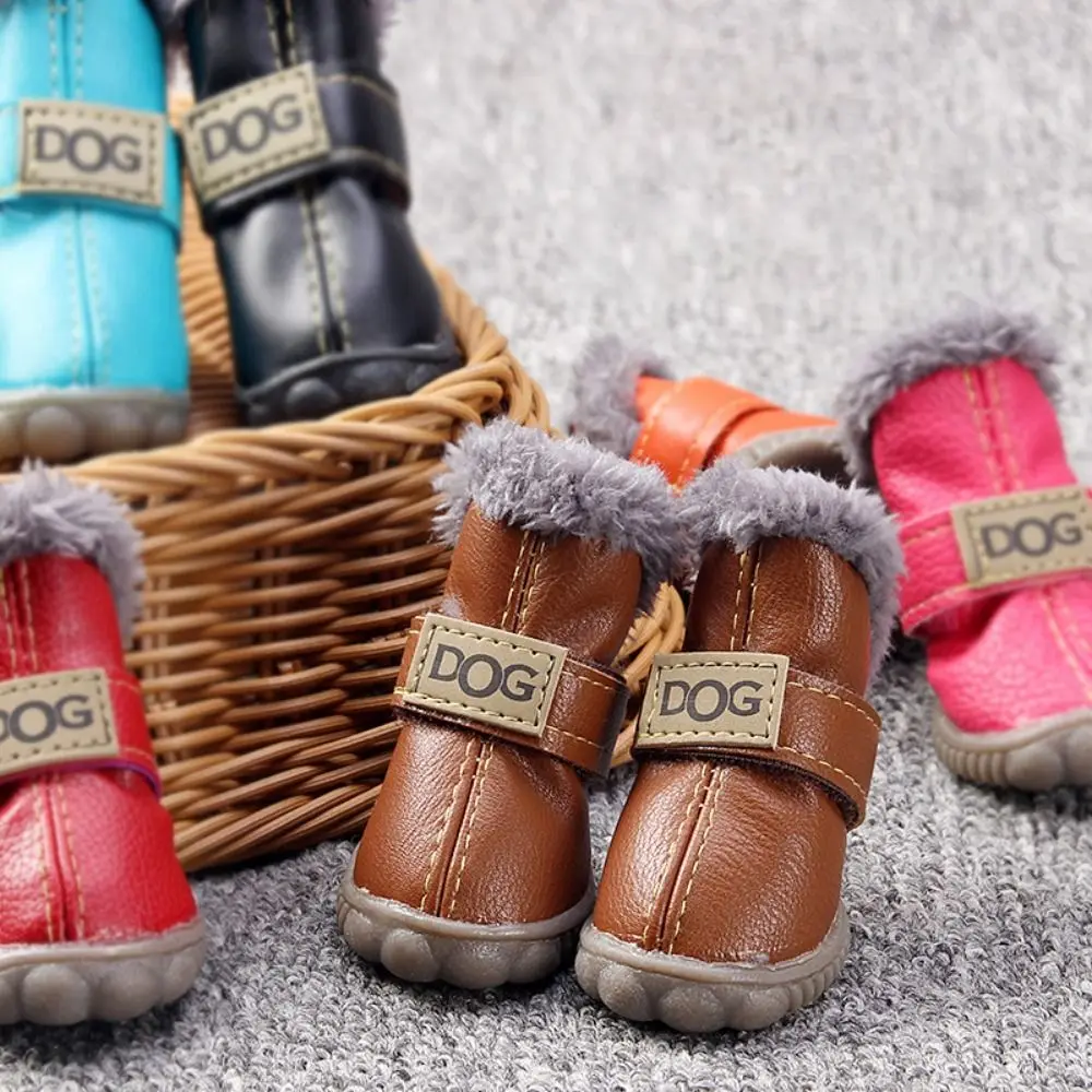 Botas de Neve para Cães de PU com Sola Antiderrapante 4 Peças - Imagem 2
