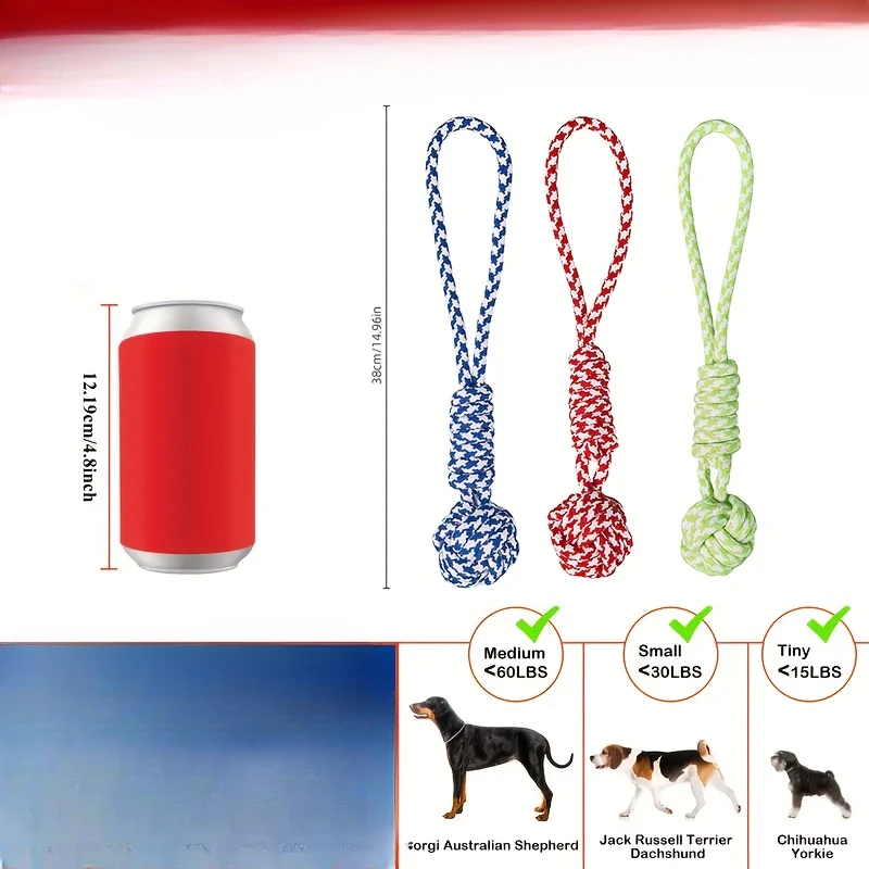 Brinquedo de Corda para Cães Grandes com Bola Resistente - Imagem 4