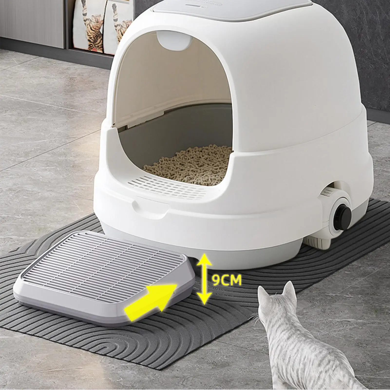 Tapete Coletor de Areia para Gatos Antiderrapante Dupla Camada - Imagem 4