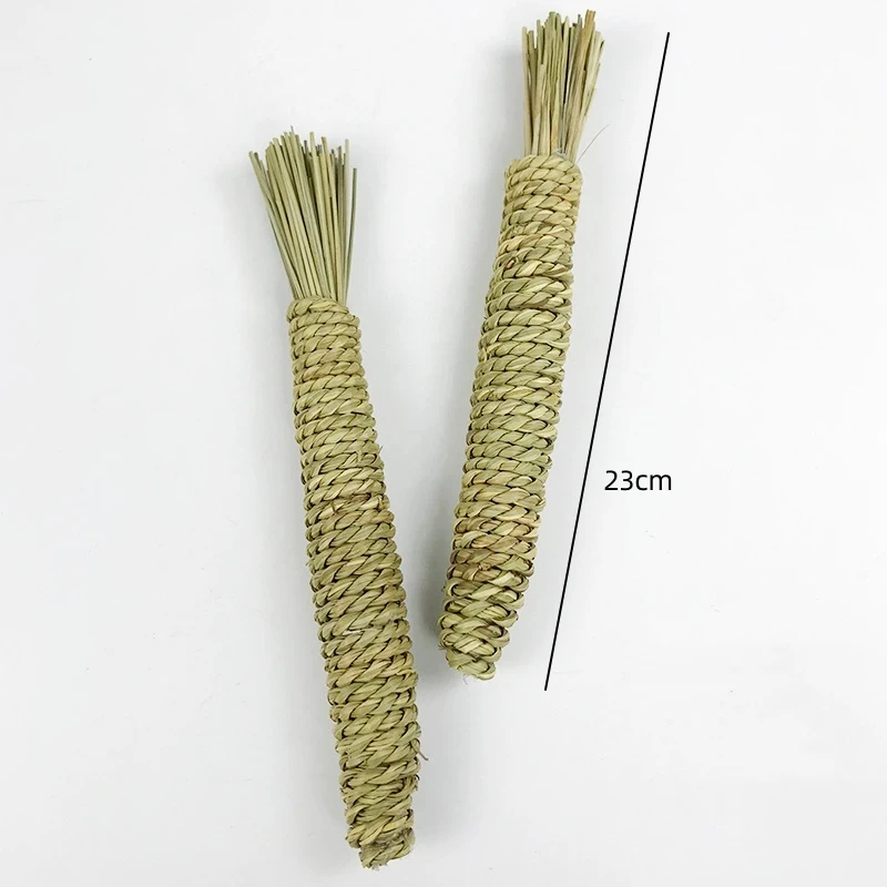 Brinquedos de Roer para Coelhos: Cenouras de Palha Trançada para Limpeza dos Dentes - Imagem 5
