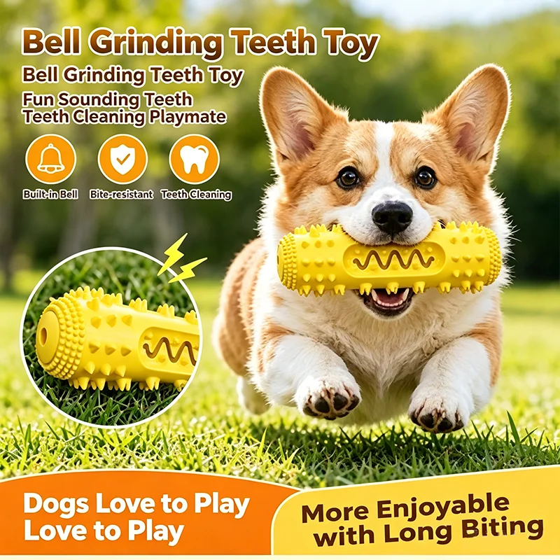 Brinquedo de TPR para Cães com Apito e Superfície Serrilhada - Imagem 3