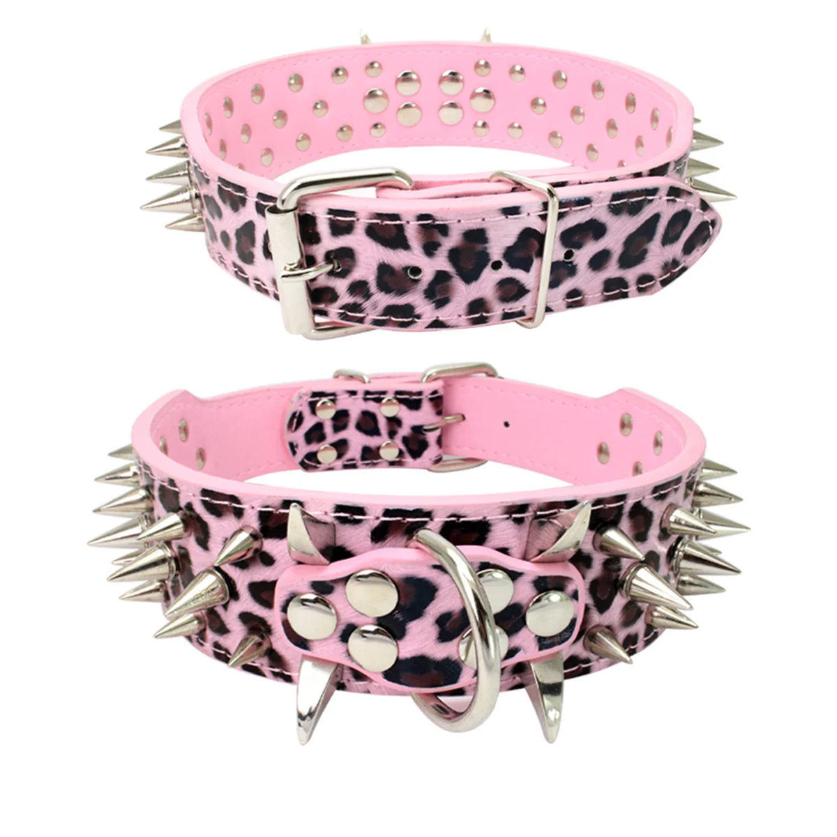 Coleira Cravejada para Cães e Gatos Ajustável com Fivela de Metal - Imagem 2