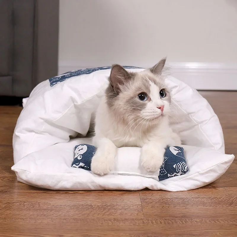 Cama Caverna para Gatos e Cães Removível 65x50 cm - Image 4