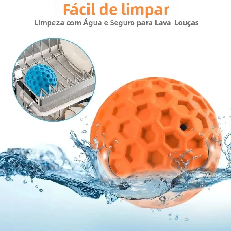 Bola de Borracha Natural para Cães com Textura para Mastigar - Imagem 5