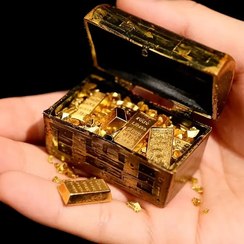 mini baú de tesouro pirata para aquário
