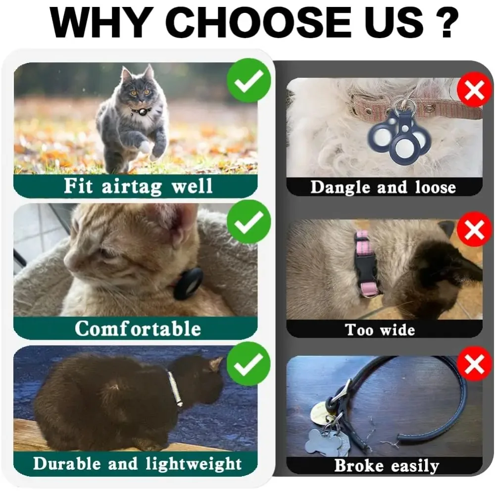 Coleira para Gatos com Suporte para AirTag e Fecho de Segurança - Imagem 4