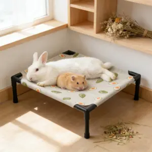 cama elevada para roedores e gatos