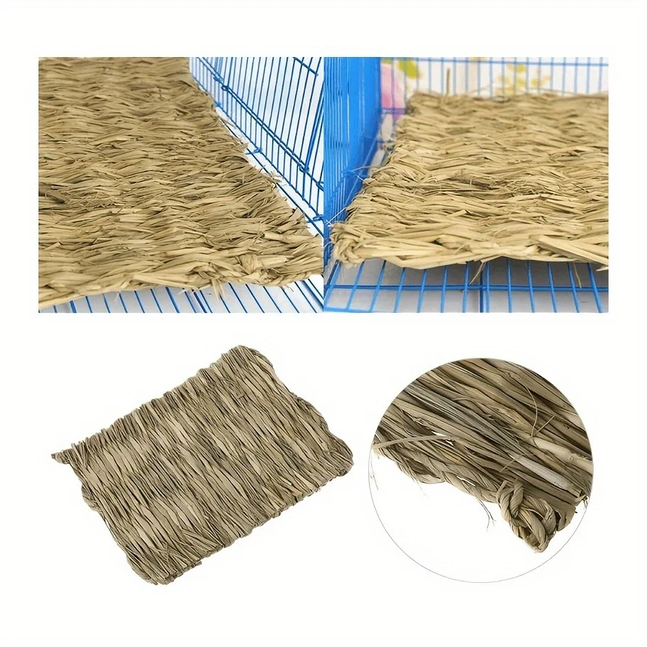 Kit 3 Esteiras de Grama para Hamster e Porquinho-da-Índia Feito à Mão - Imagem 5