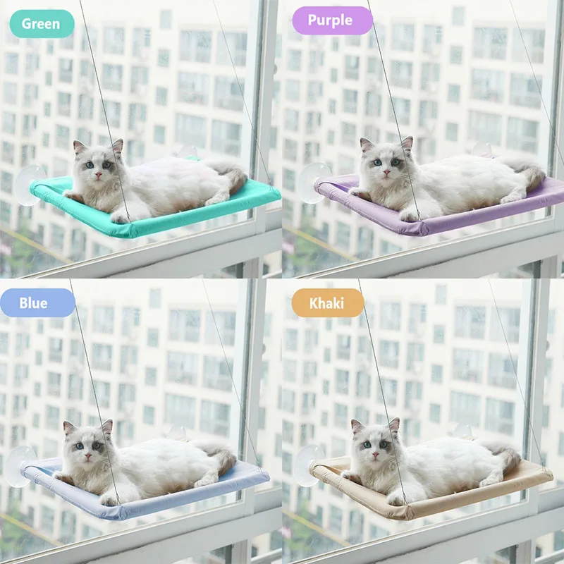 Rede de Janela para Gatos de Tecido Oxford com Ventosas Suporta 20 kg - Imagem 4