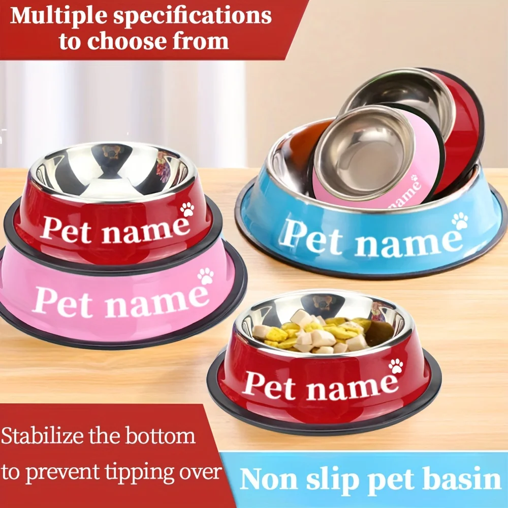 Tigela de Aço Inoxidável para Cães e Gatos com Base Antiderrapante - Imagem 2