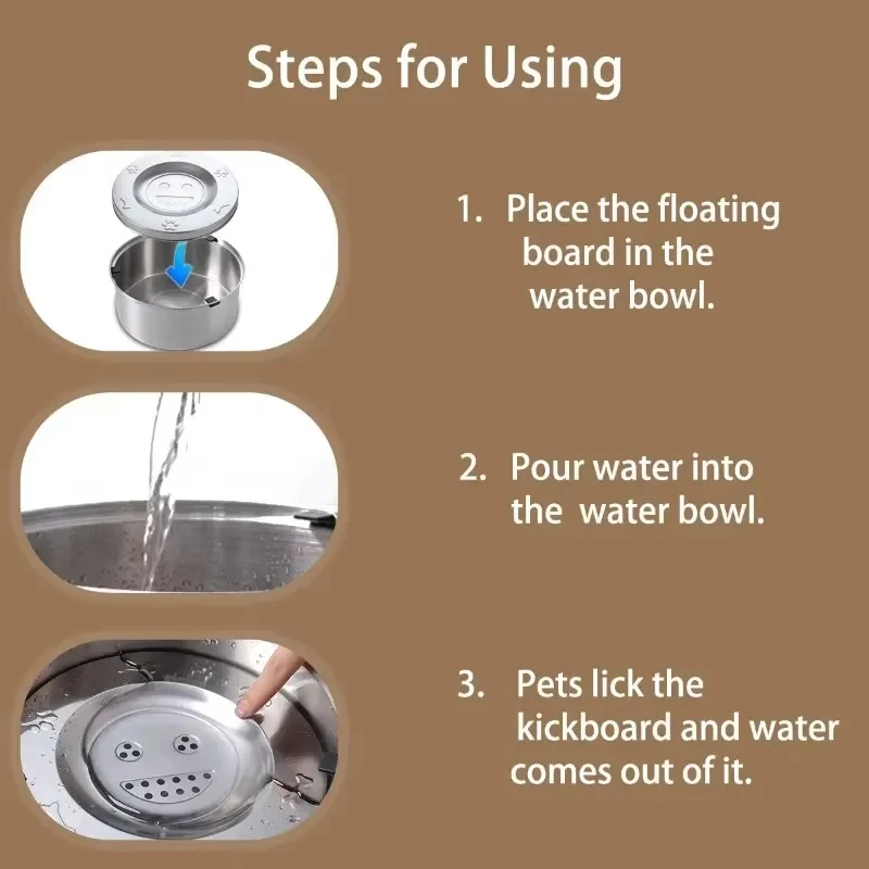 Tigela Flutuante para Cães e Gatos de Aço Inoxidável Antiderramamento - Imagem 3
