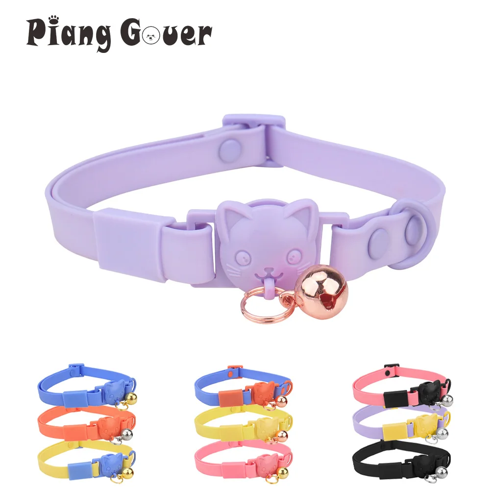 coleira para gatos de pvc ajustável