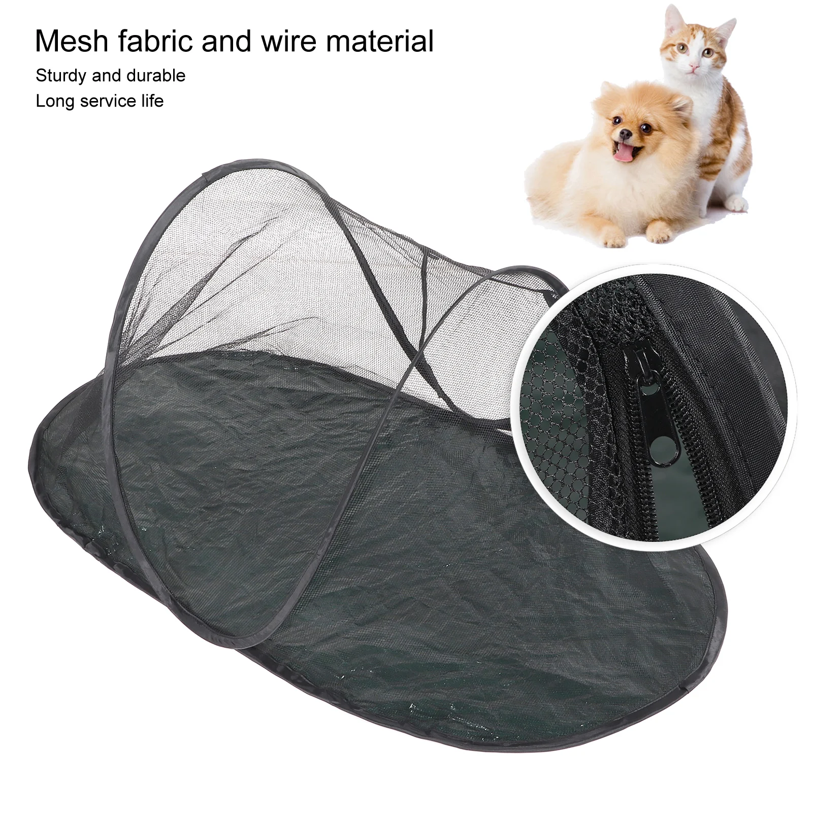 Tenda Dobrável para Pets Pequenos 120x63x50cm com Tela Respirável - Image 5