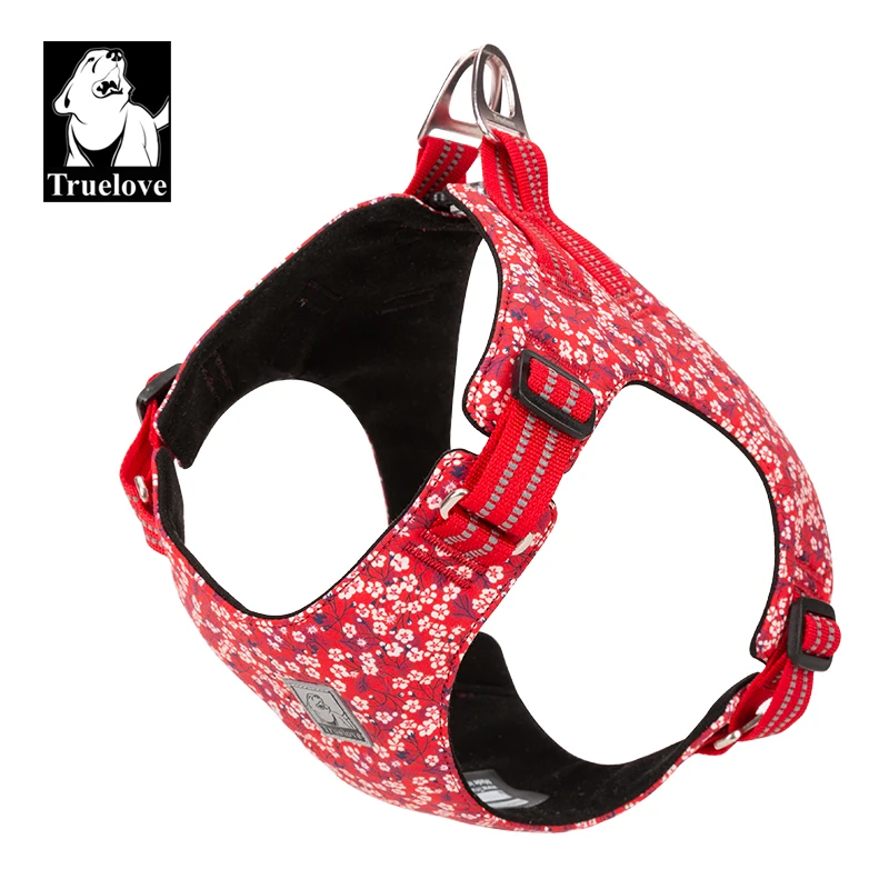 coleira peitoral floral para cães e gatos