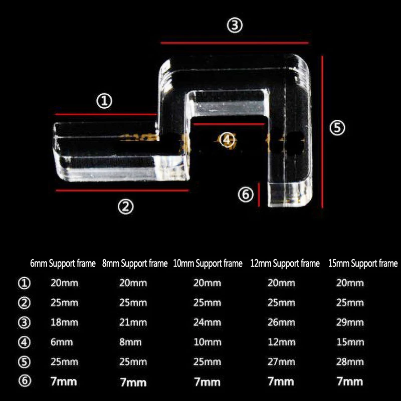 Suporte de Tampa para Aquário de Acrílico 4mm, 4 Peças - Image 6