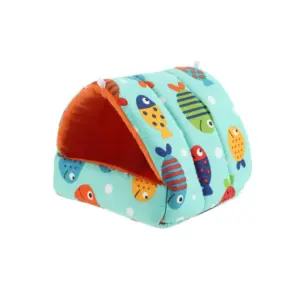 cama suspensa de flanela para hamster