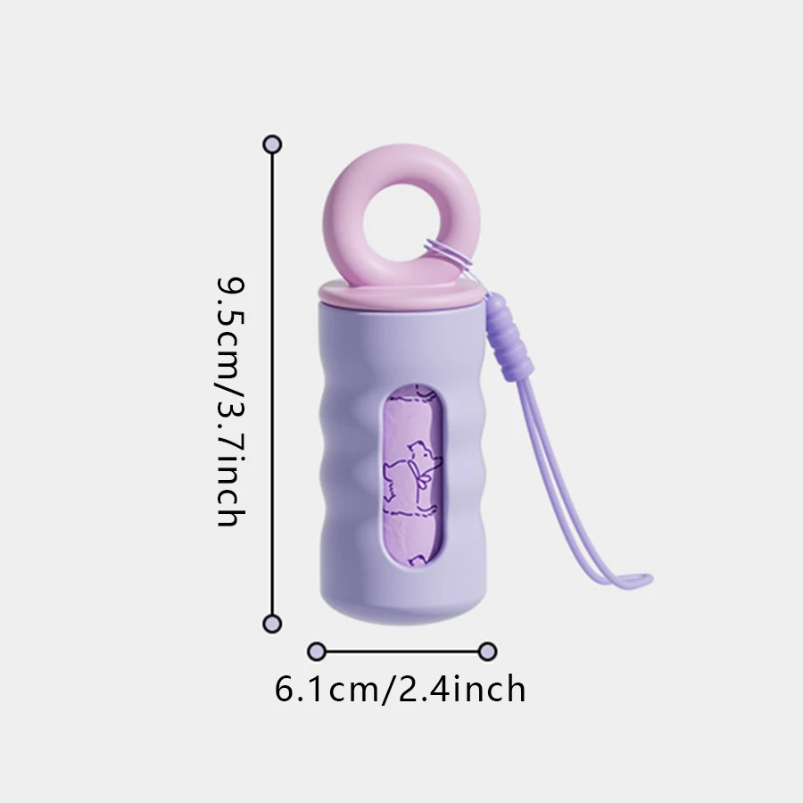 Dispensador de Sacos para Cães e Gatos Portátil com Alça e Trava - Imagem 6