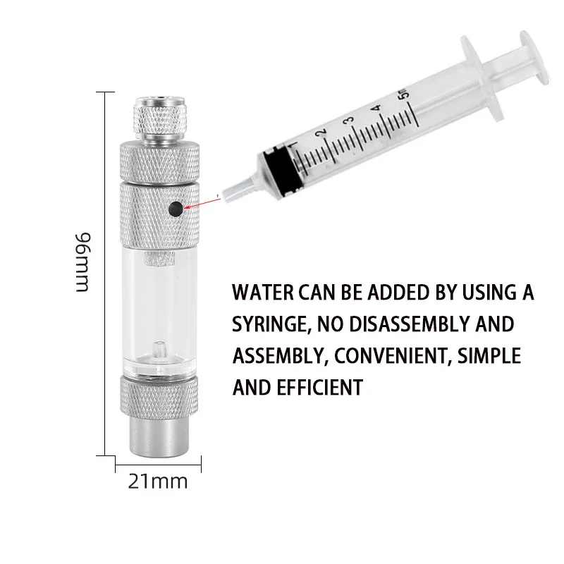 Medidor de Bolhas de CO2 para Aquário 96x21mm com Injeção de Água - Imagem 3