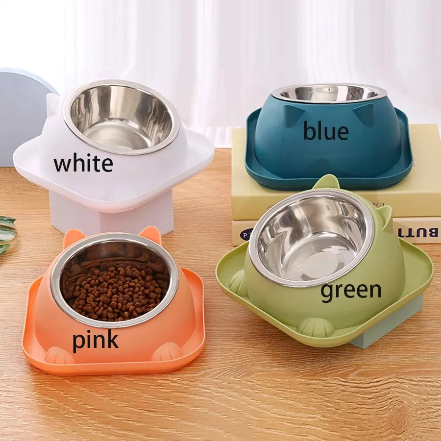 Tigela de Aço Inoxidável para Gatos e Cães Antiformiga com Base Fixa - Imagem 2