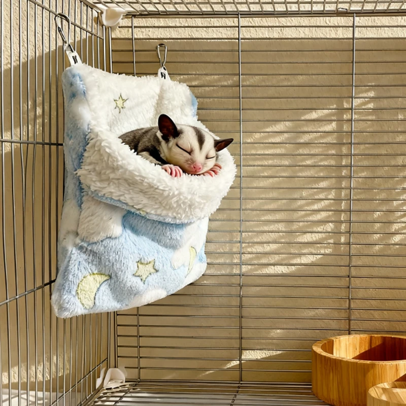Rede de Pelúcia para Hamster e Sugar Glider com Saco de Dormir - Imagem 6