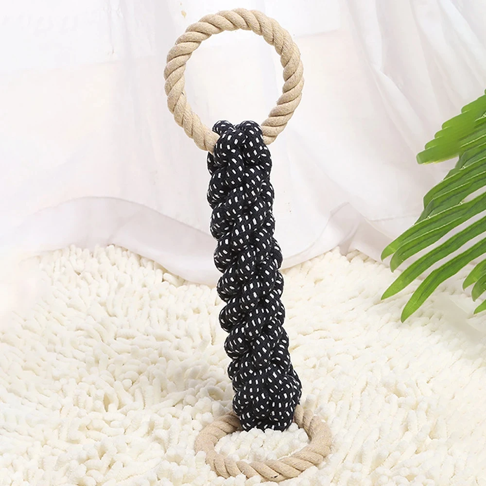 Brinquedo de Corda para Cães com Duplo Anel de Algodão para Puxar - Imagem 4