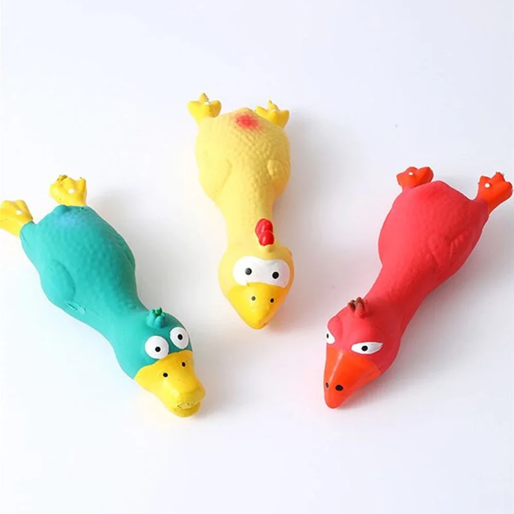 Brinquedo de Látex para Cães Pequenos e Médios Formato Frango - Imagem 2