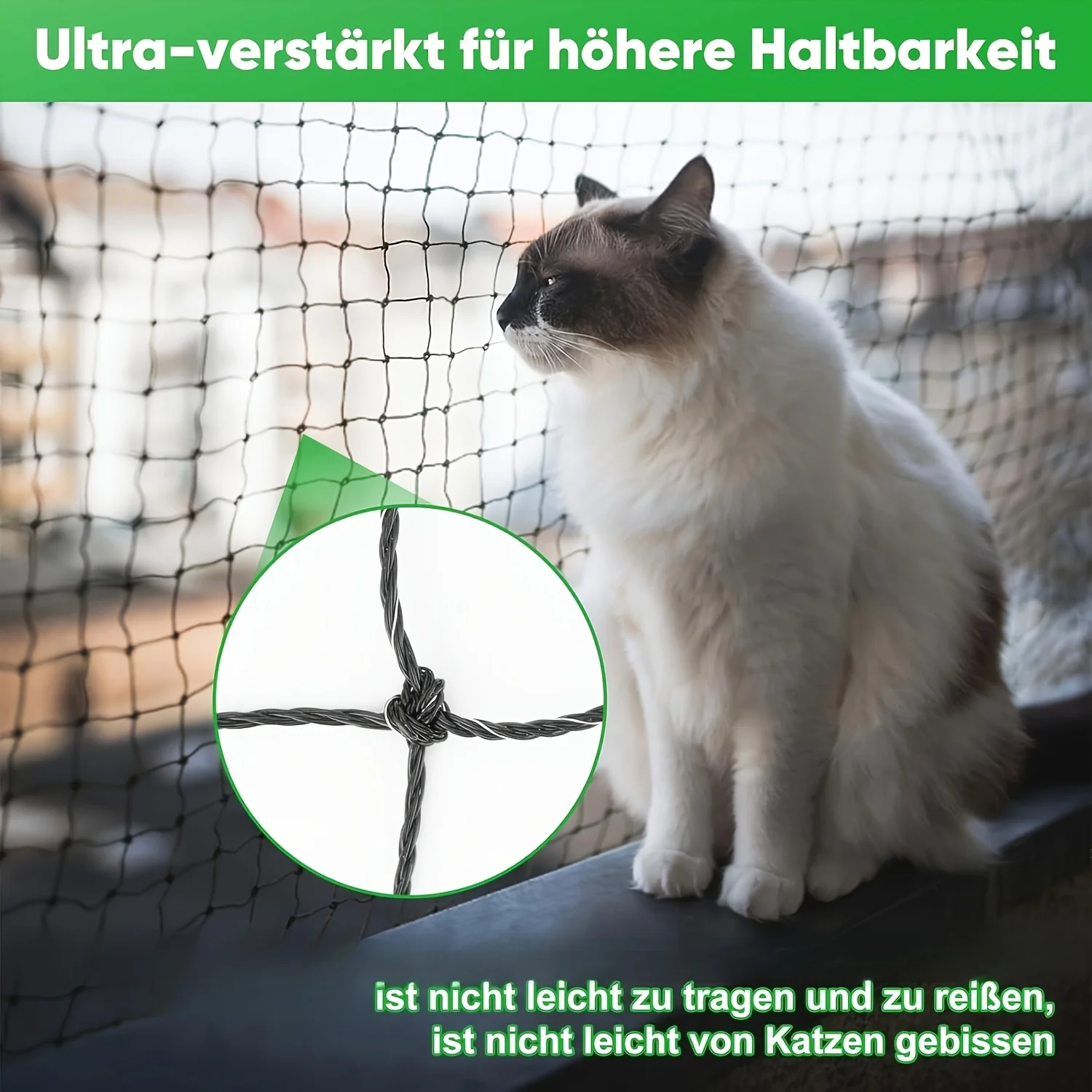 Rede de Proteção para Gatos Anti-Queda para Varanda - Imagem 2