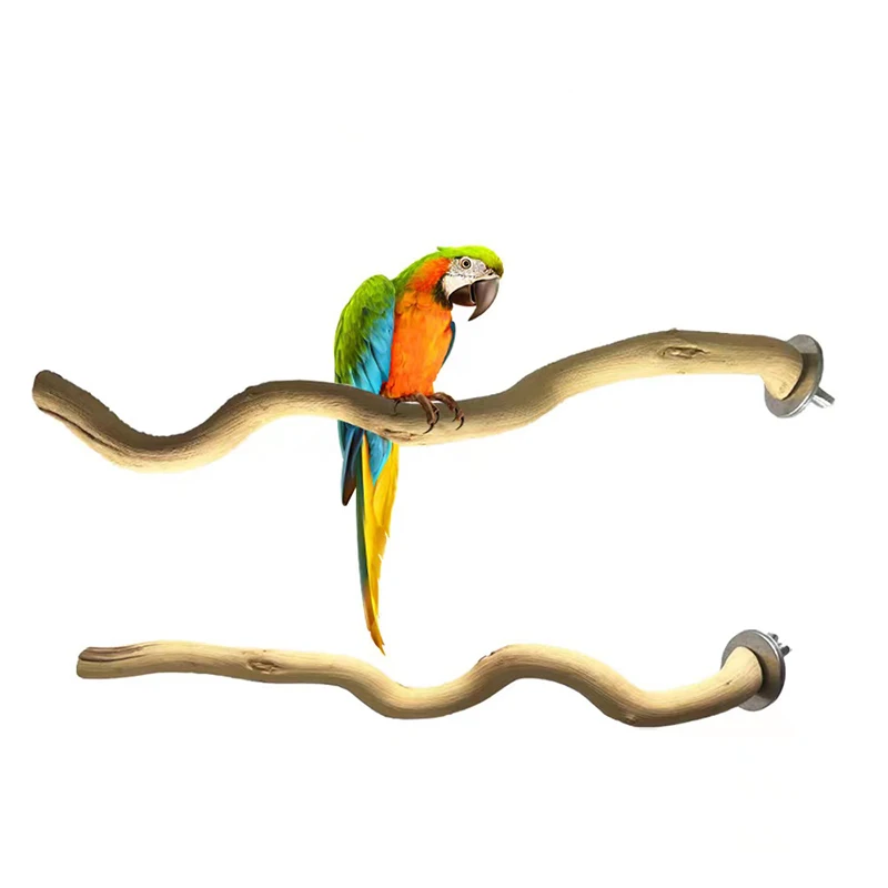 poleiro de madeira natural para pássaros
