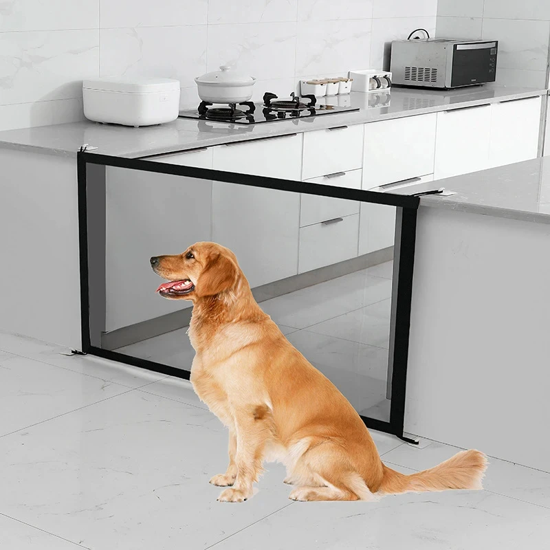 Cerca de Barreira para Cães Dobrável com Ganchos para Escadas - Imagem 4