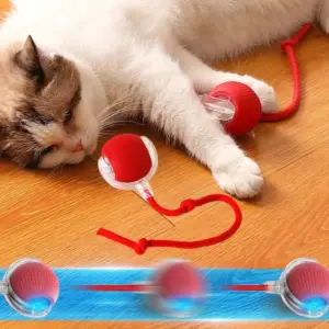 bola auto-rolante para gatos recarregável