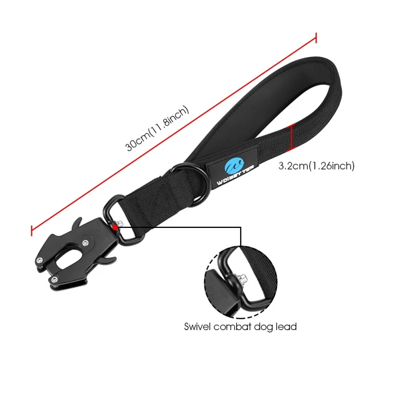 Coleira Tática para Cães de Nylon Ajustável com Fivela de Metal - Imagem 4