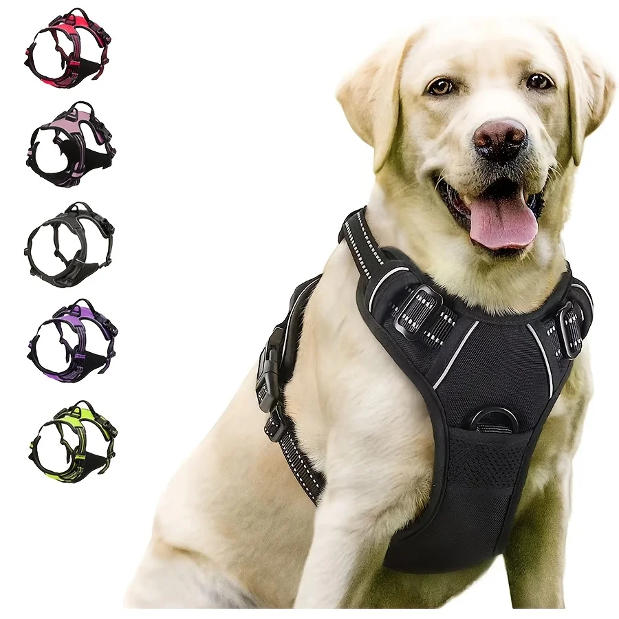 arnês para cães grandes com clipe frontal