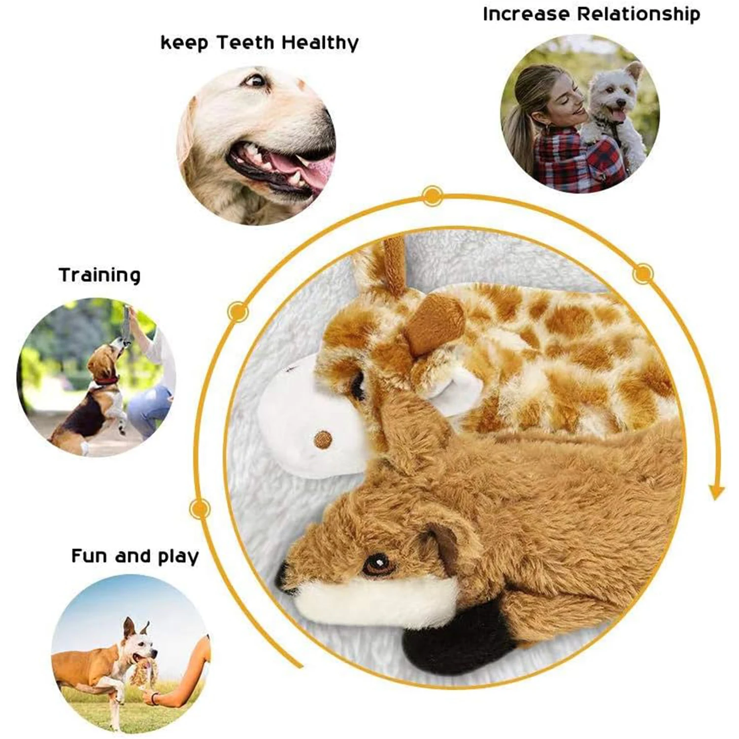 Kit de Brinquedos de Pelúcia para Cães com Guinchos - Imagem 3