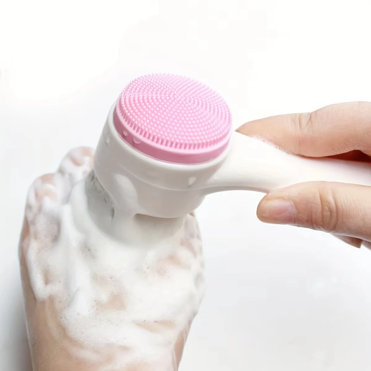 Limpador de Patas para Cães de Silicone Dupla Face Rosa - Imagem 6