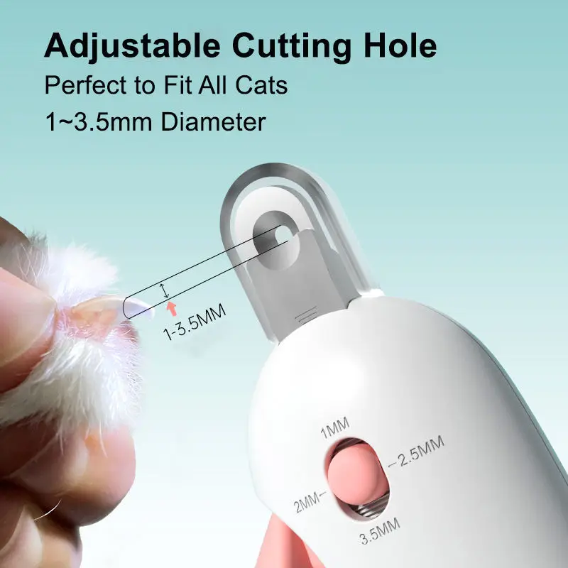 Cortador de Unhas para Cães e Gatos com Furo Ajustável 1-3.5mm - Imagem 2