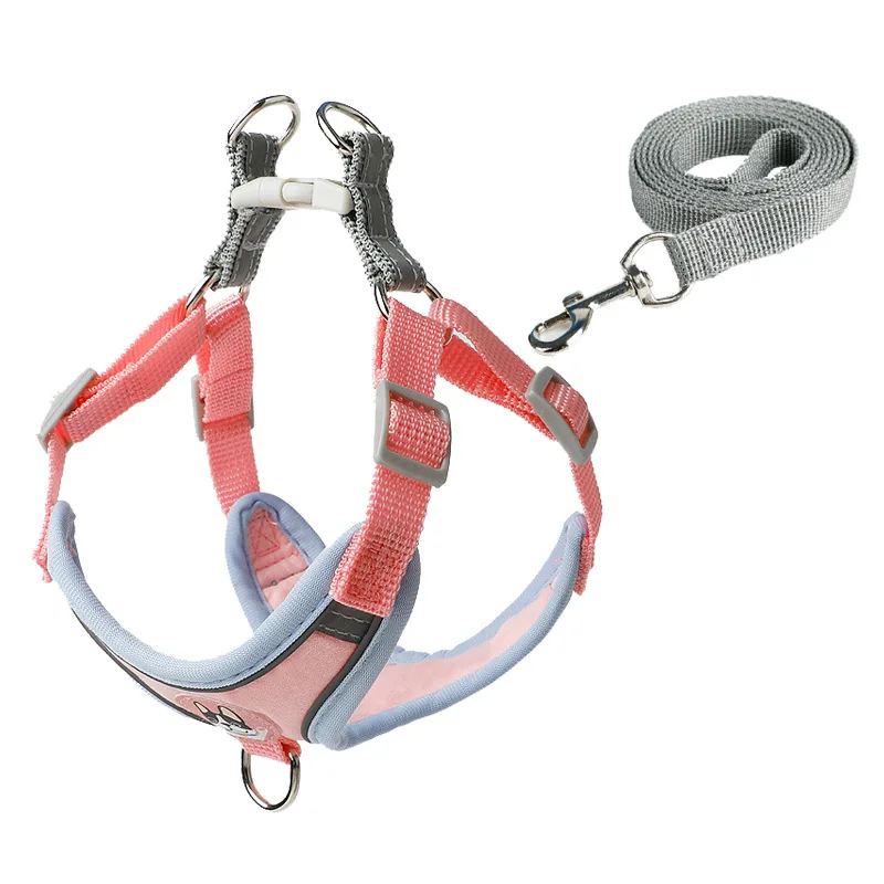 Conjunto Coleira e Peitoral para Cães Pequenos Ajustável para Passeio - Imagem 5