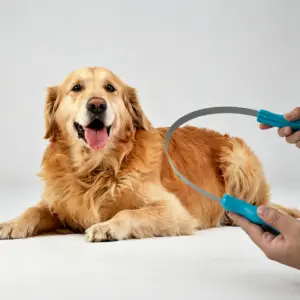escova de pelos para cães e gatos com curvatura ajustável