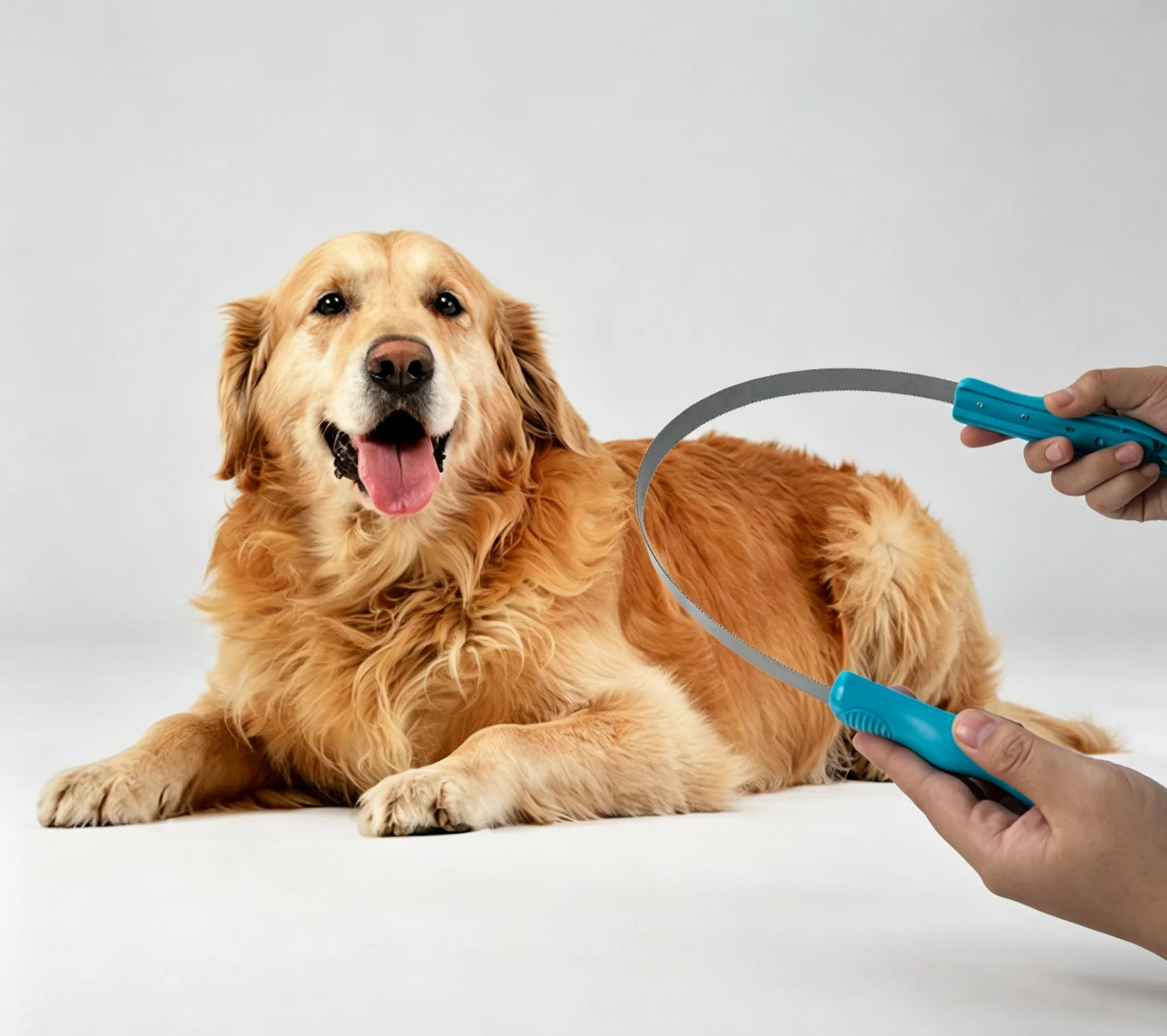 escova de pelos para cães e gatos com curvatura ajustável