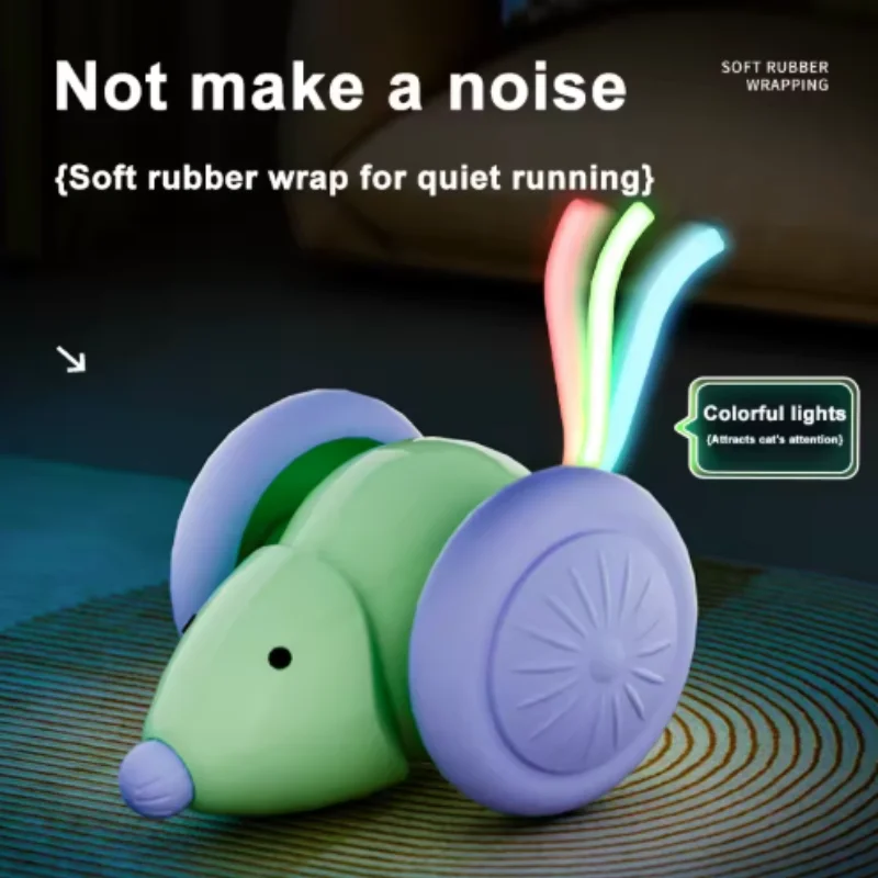 Brinquedo Elétrico para Gatos Recarregável USB com Desvio de Obstáculos - Imagem 2