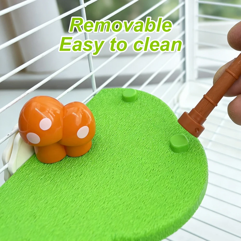 Plataforma de Pousar para Pássaros com Bola de Sino Removível - Imagem 5