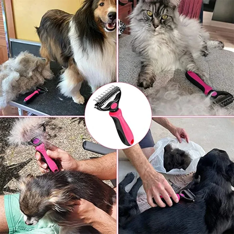 Escova para Pets Dupla Face para Desembaraçar e Remover Pelos - Imagem 6