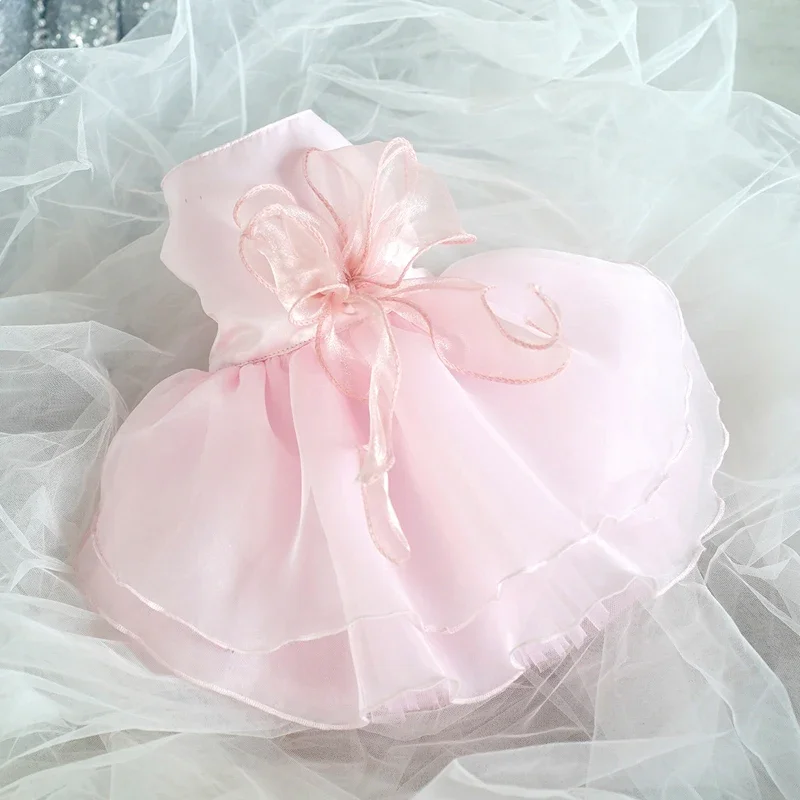Vestido de Princesa para Cães com Laço e Saia para Festas - Image 5