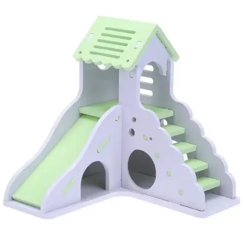 Mini Slide Ecológico para Hamster de Madeira com Escada Dupla - Image 6