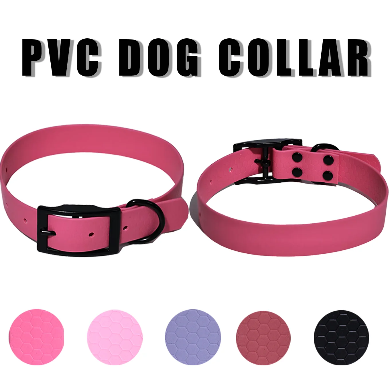 coleira para cães de pvc ajustável