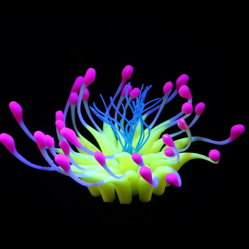 Planta Artificial para Aquário de Silicone com Efeito Fluorescente - Imagem 4