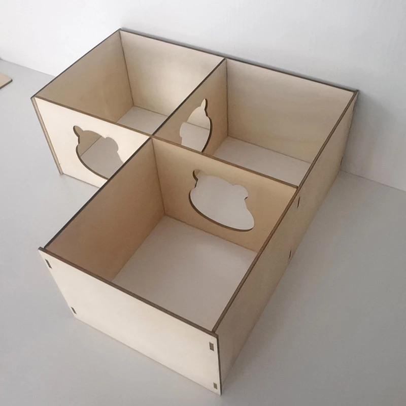 Toca de Madeira para Hamster e Roedores com Telhado Removível 24x24x9,5 cm - Imagem 5