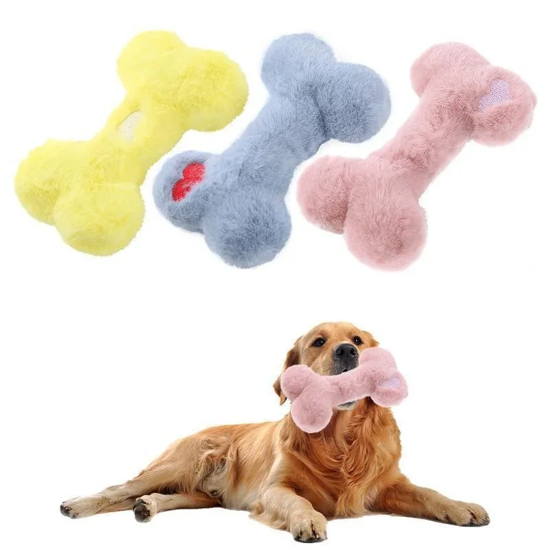 brinquedo de pelúcia osso para cães e gatos
